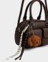 Bowling Cartera Bowling Con Charm - Marron Chocolate