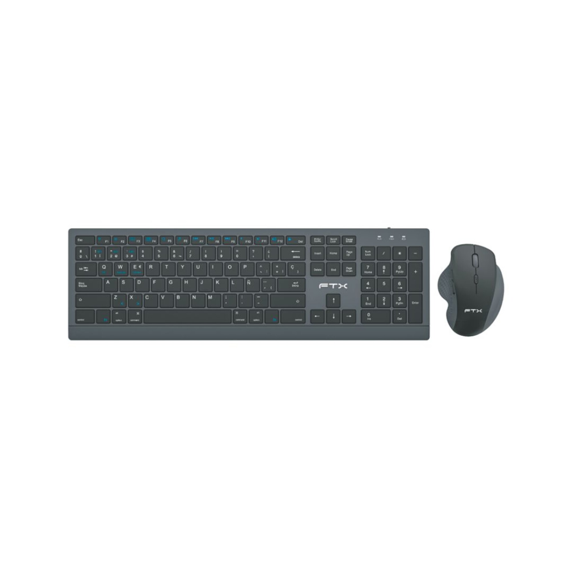 Teclado + Mouse Inalámbricos FTX FTXKM500 Negro