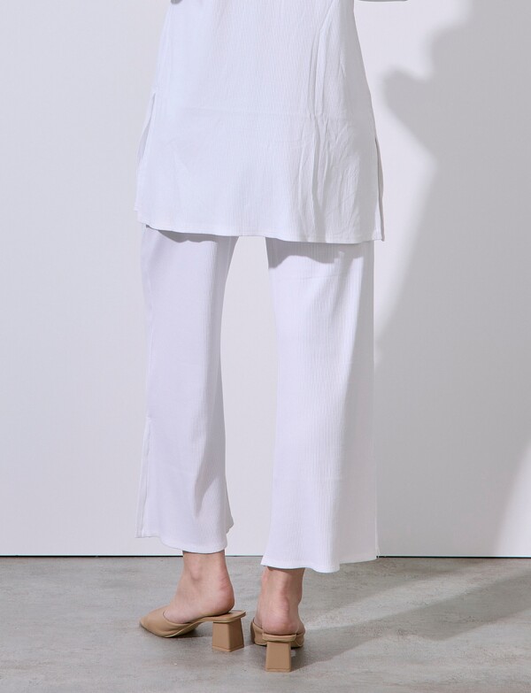 Pantalon Rib BLANCO