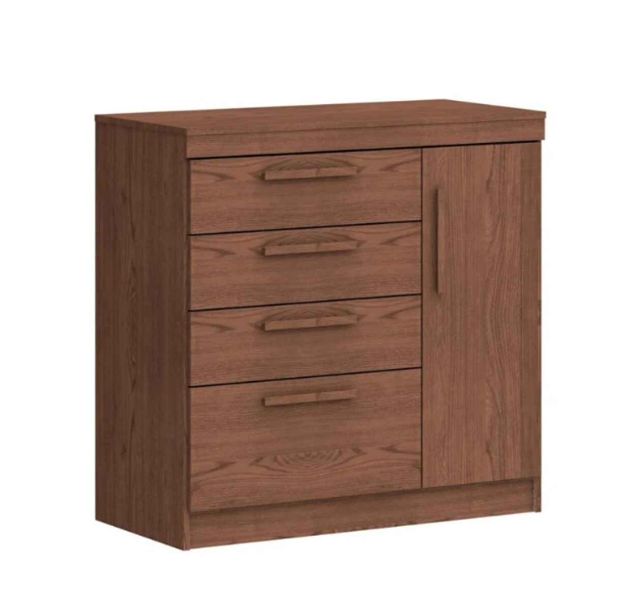 Cómoda Lille 3 Cajones 1 Puerta con Zapatero Macadamia | 93,8 x 92,5 cm 