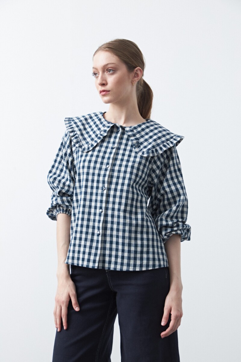 CAMISA ORCHID Azul Oscuro