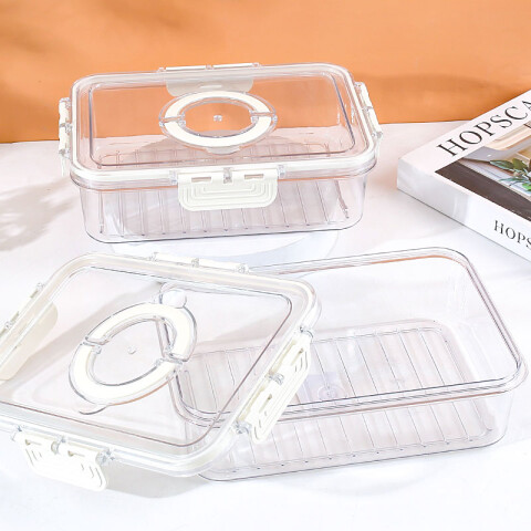 Contenedor acrílico transparente cierre hermético Contenedor Acrílico Transparente Cierre Hermético