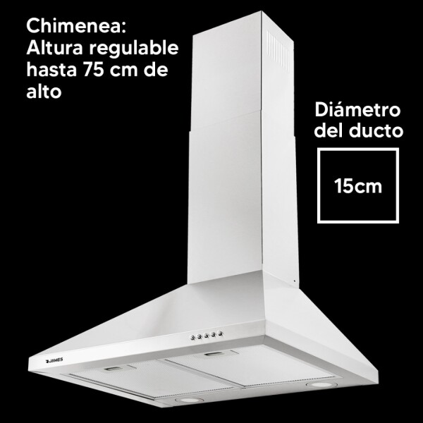 Campana James 60 Cm Convencional Blanca CAMPANA JAMES CONVENCIONAL 60CM BLANCA 1