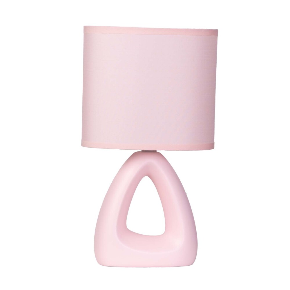 LAMPARA DE MESA CERAMICA ROSA AT24072