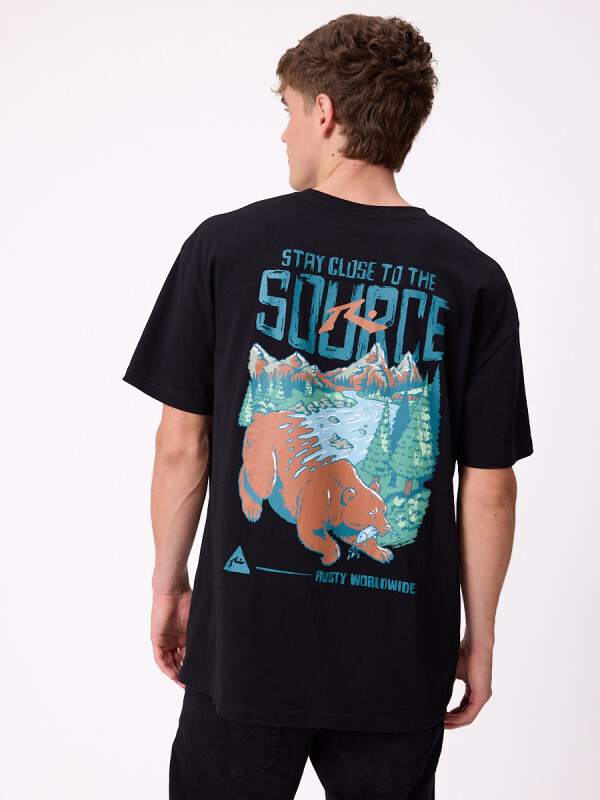 T-SHIRT PORTBO RUSTY Negro