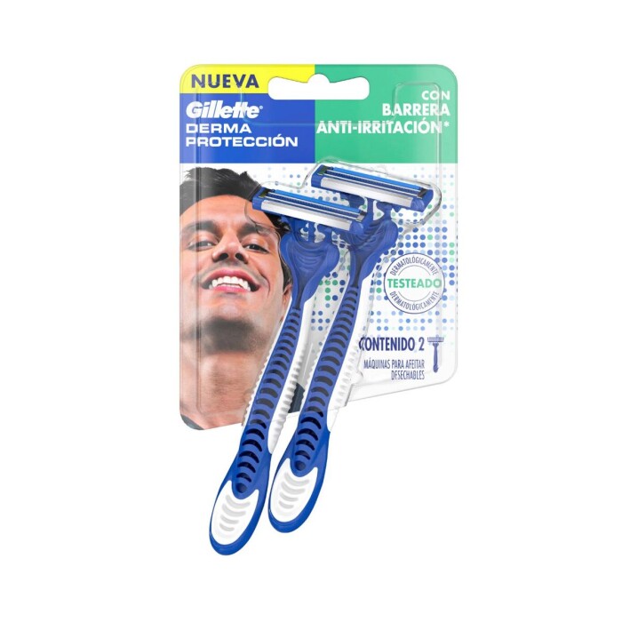 GILLETTE MAQ.DES.DERMA PROTEC X 2 KIT única