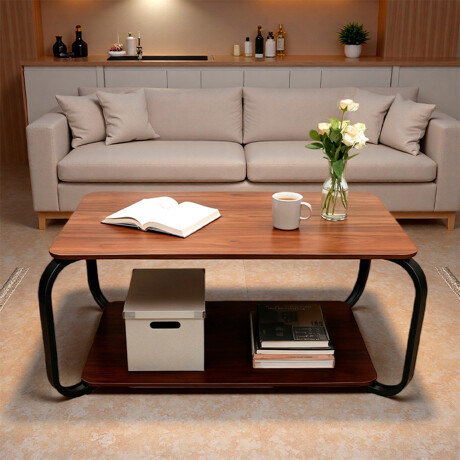 Mesa Ratona 2 Niveles Estantes 100 X 60Cm Mdf 12Mm Ub MARRON