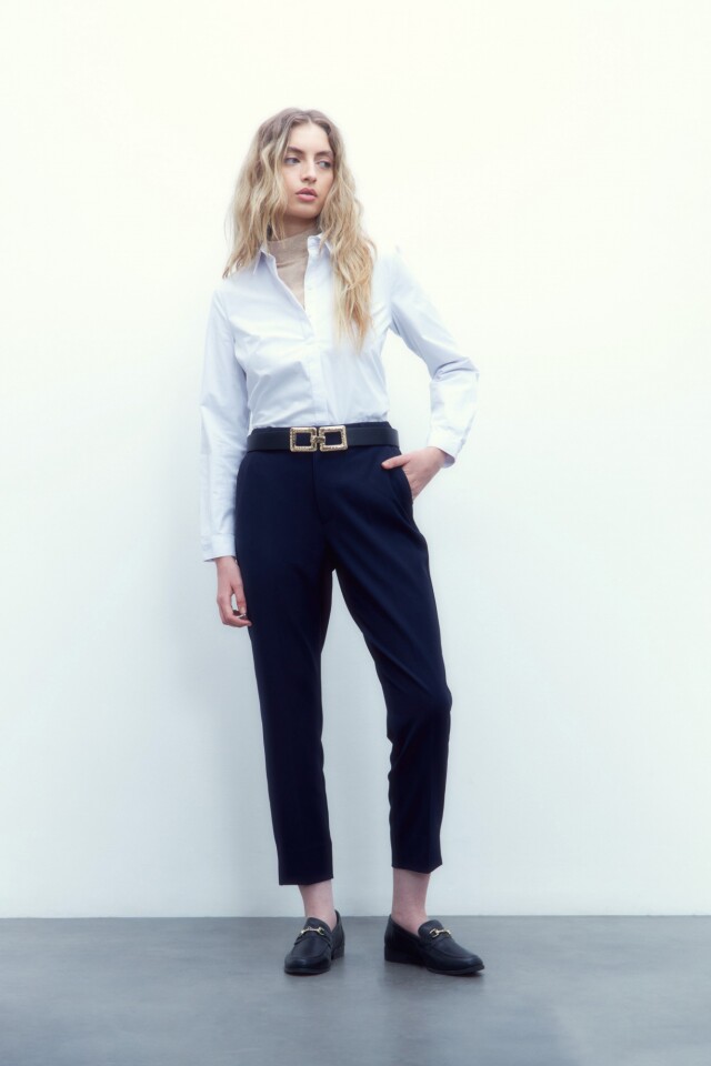 Pantalón slim sastrero azul marino