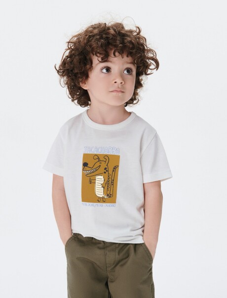 CAMISETA INFANTIL CON ESTAMPA  BLANCO