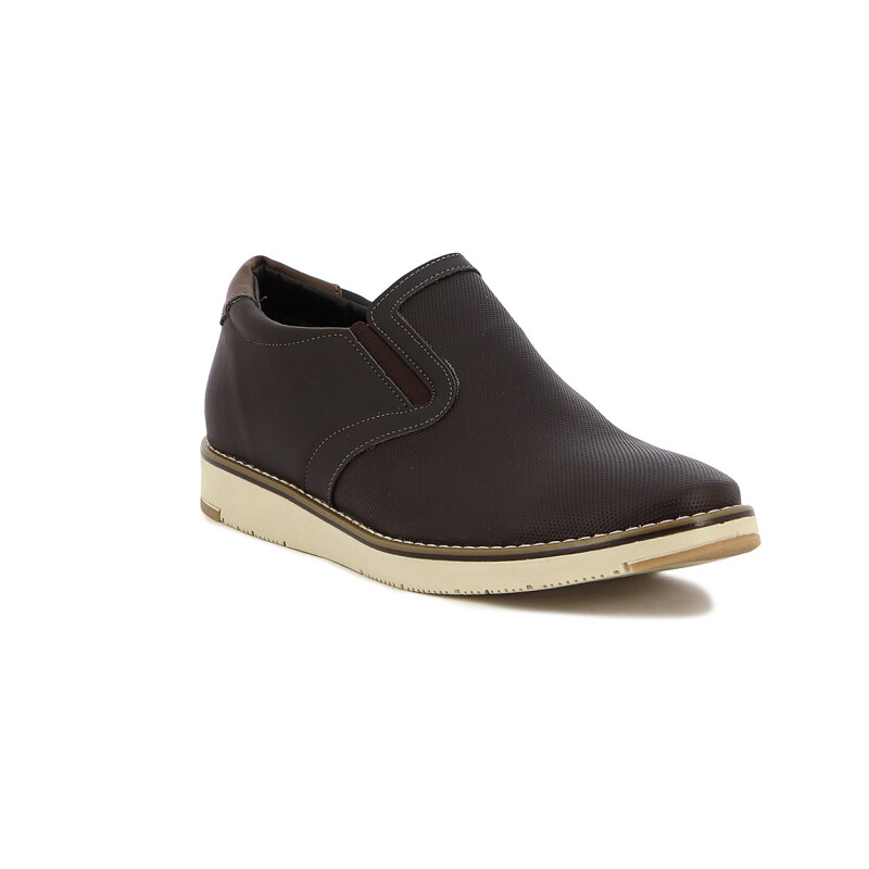 Country Zapato Hombre Casual C/elasticos Cafe-tabaco