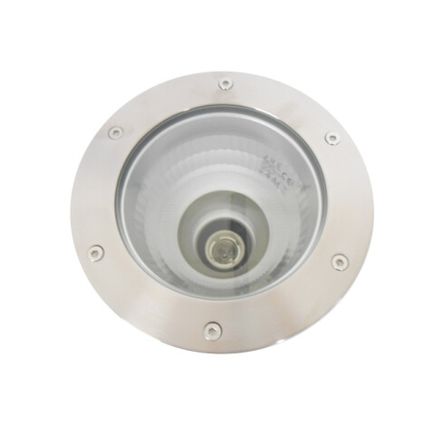 Luminaria de embutir piso IP65 aro en acero Ø20cm AJ6882