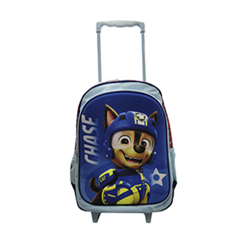 Mochila Infantil 3D con Carro Tafeta Grande 40 x 30 cm CHASE HAPPY AZUL