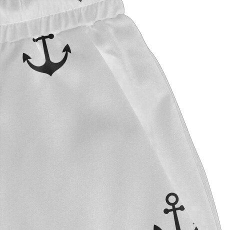 Set X2 Short Bermuda Playa Overzise Estampado Verano Negro Blanco