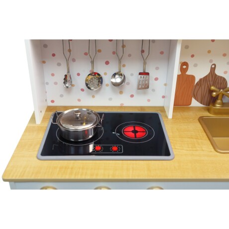 Cocina de Madera Grande Retro Blanco y dorado Cocina de Madera Grande Retro Blanco y dorado