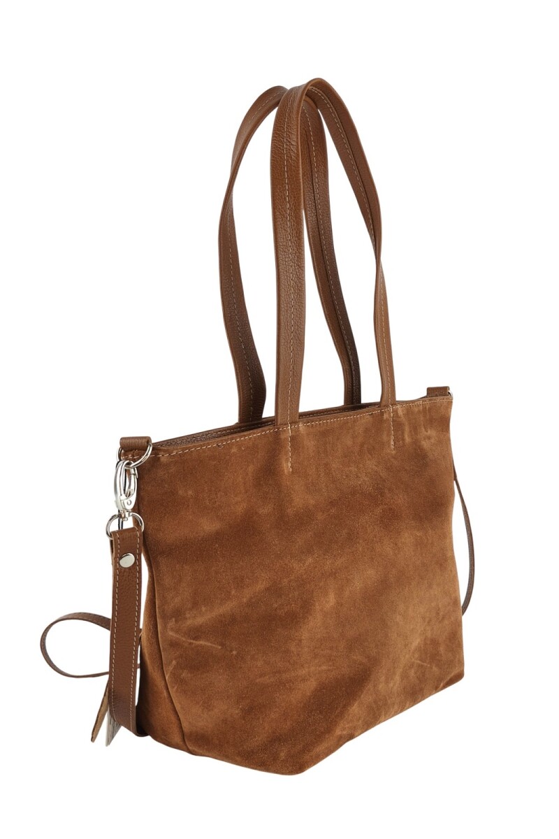 Cartera versátil de cuero y gamuza Oxido