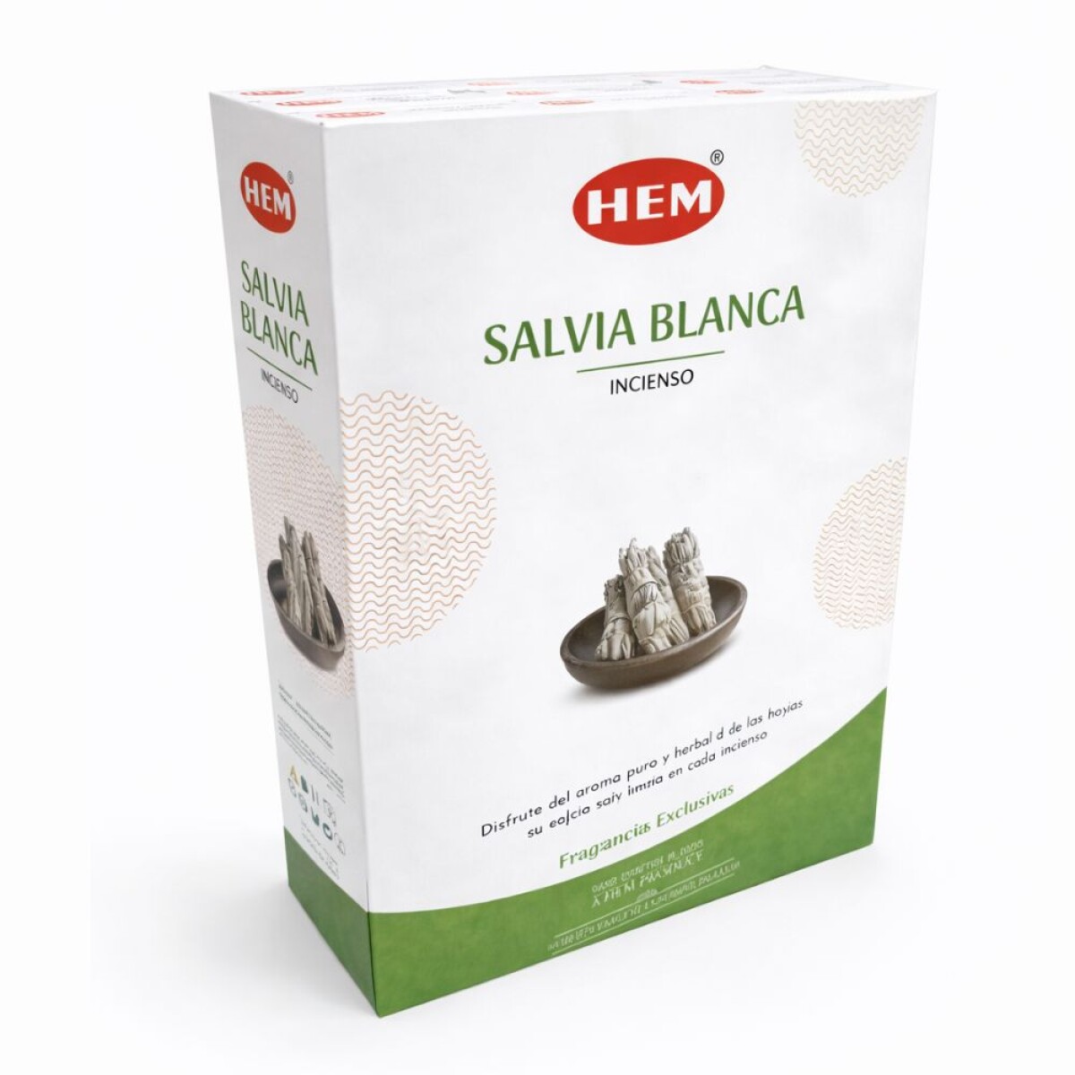 INCIENSO HEM PREMIUM 25 GR - CAJA X12 - Salvia Blanca 