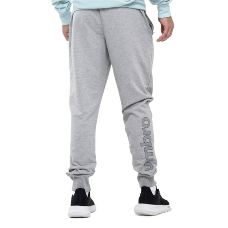 Pantalón Infantil Umbro Sides Kids Gris Melange - Negro