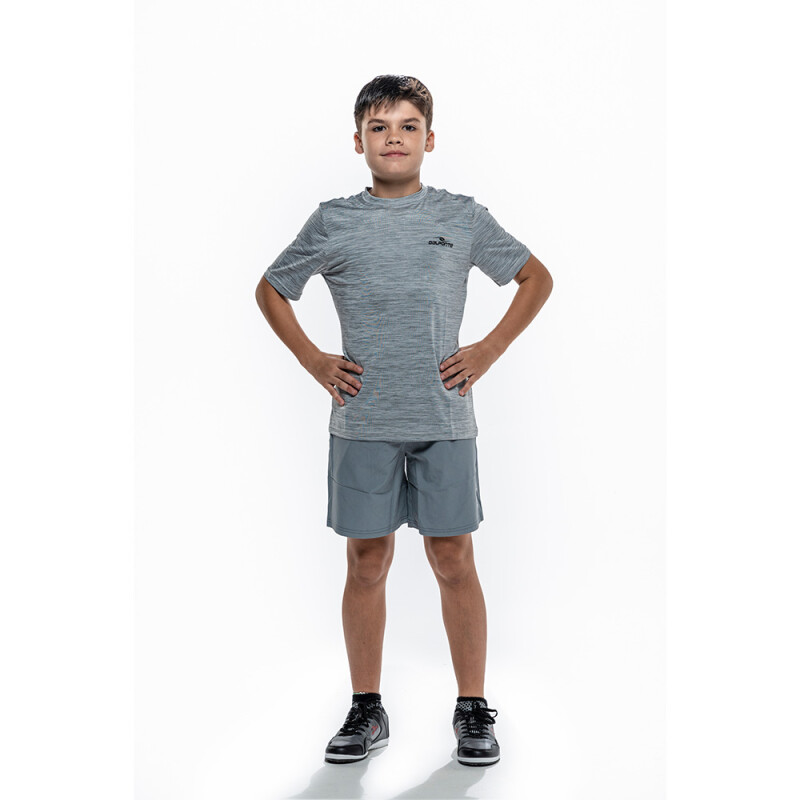 FLOW RUNNING T-SHIRT GRIS/NEGRO GRIS/NEGRO