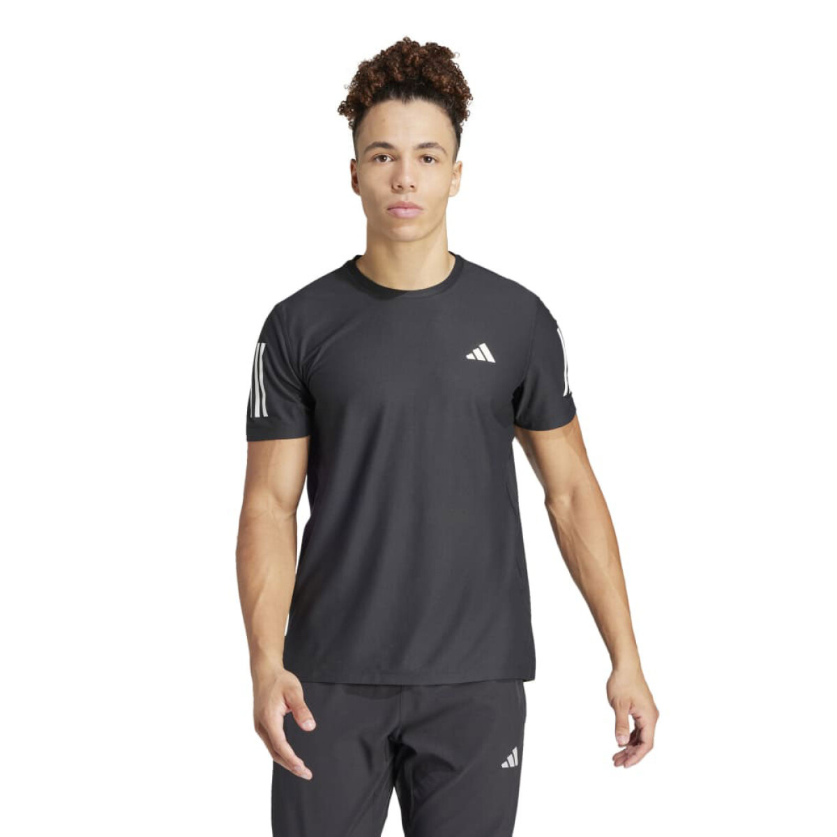 Remera de Hombre Adidas Own the Run Adidas - Negro - Blanco 