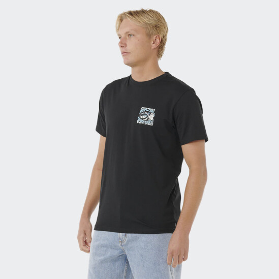 Remera Rip Curl Men Hazed & Tubed Negro