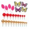 Topper Mariposas y Esferas Rojo