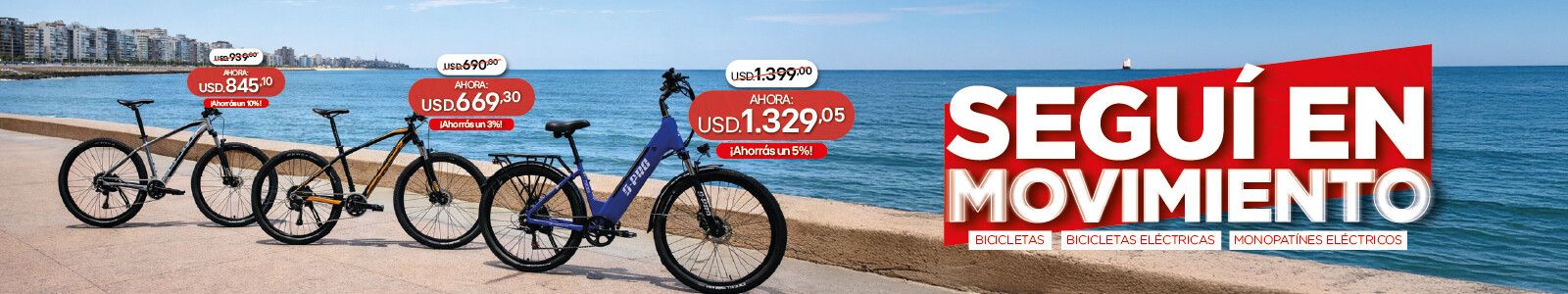 ¡Seguí en movimiento! - Ofertas en bicicletas y bicicletas eléctricas