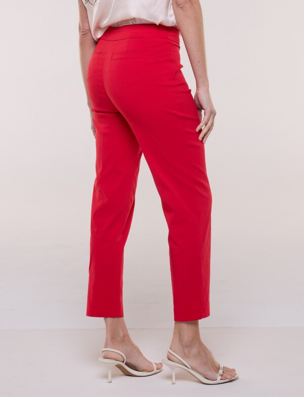 Pantalón Slim Pull On ROJO