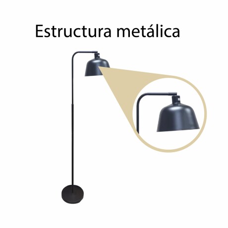 Lámpara De Pie Estilo Industrial Metal Moderna Minimalista Marrón Oscuro
