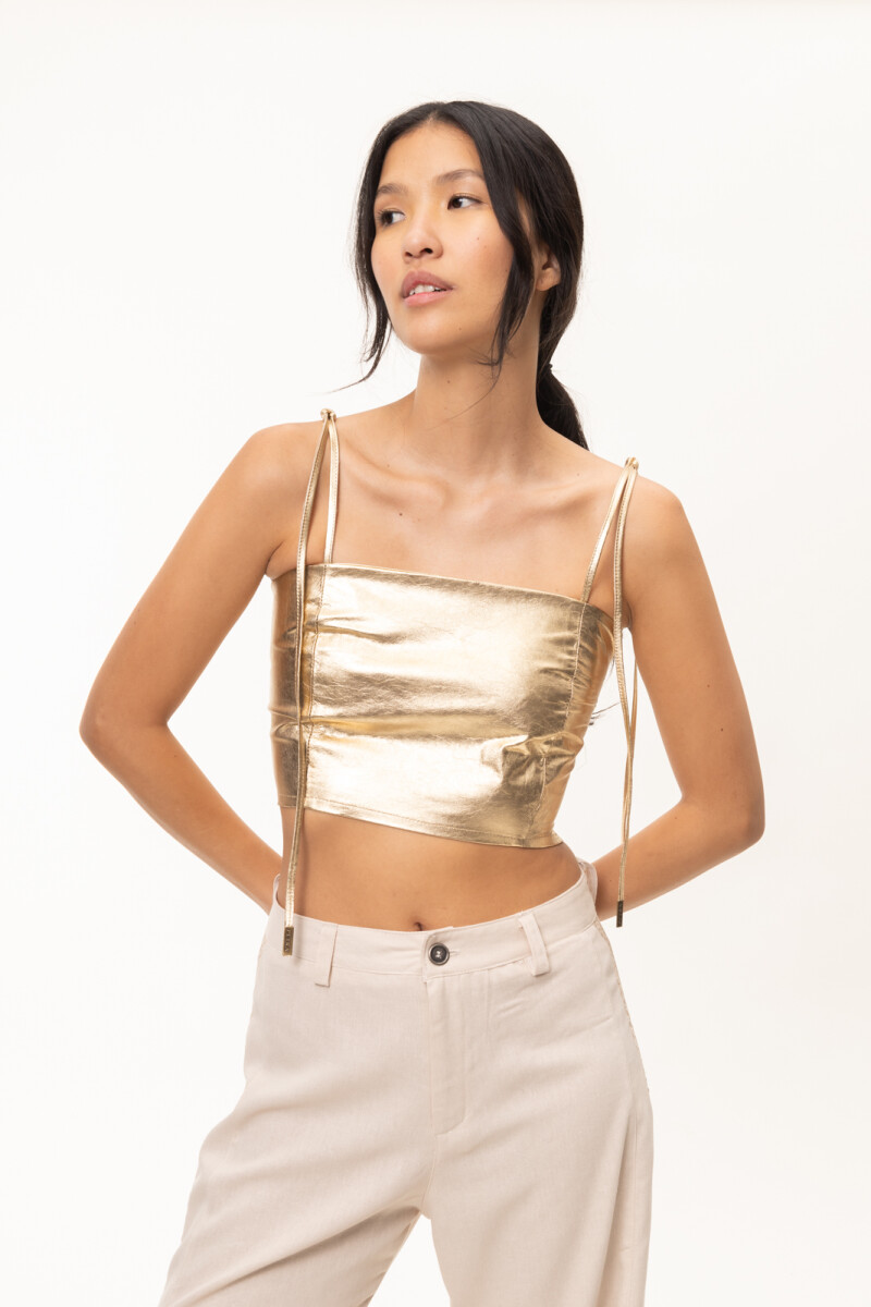 Top Leather Alba Dorado