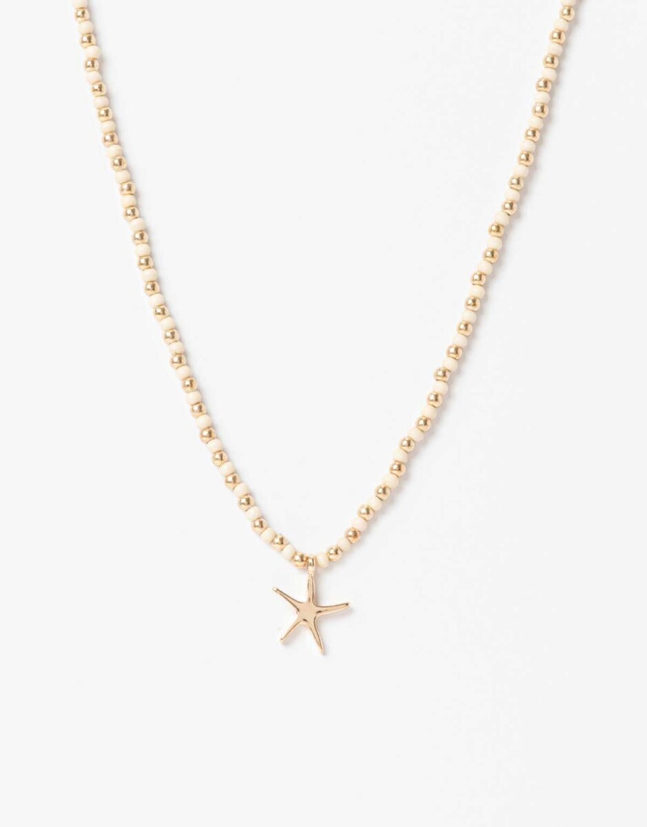 Collar Corto Con Dije - Combinacion Bicolor 