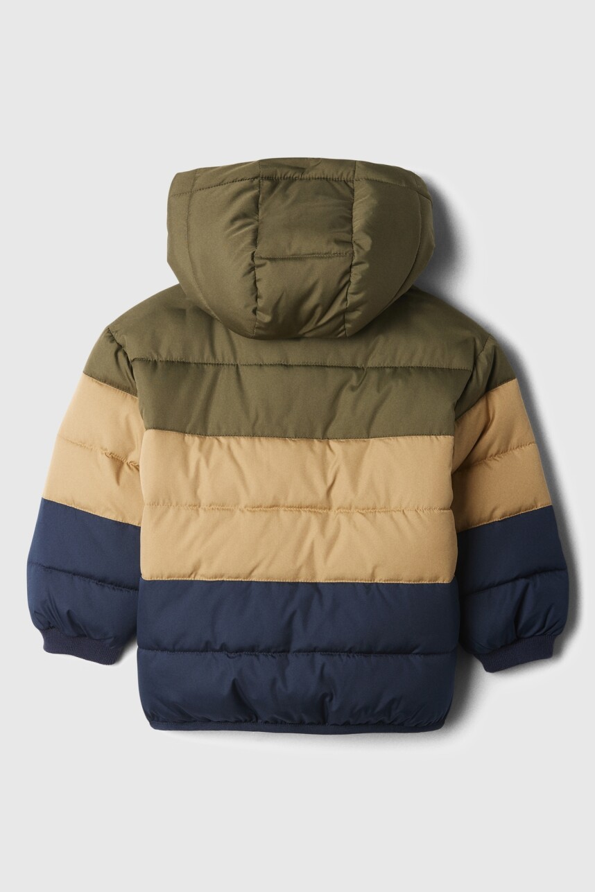 Campera Puffer Warm Toddler Niño Olive Night 19-0515Tcx