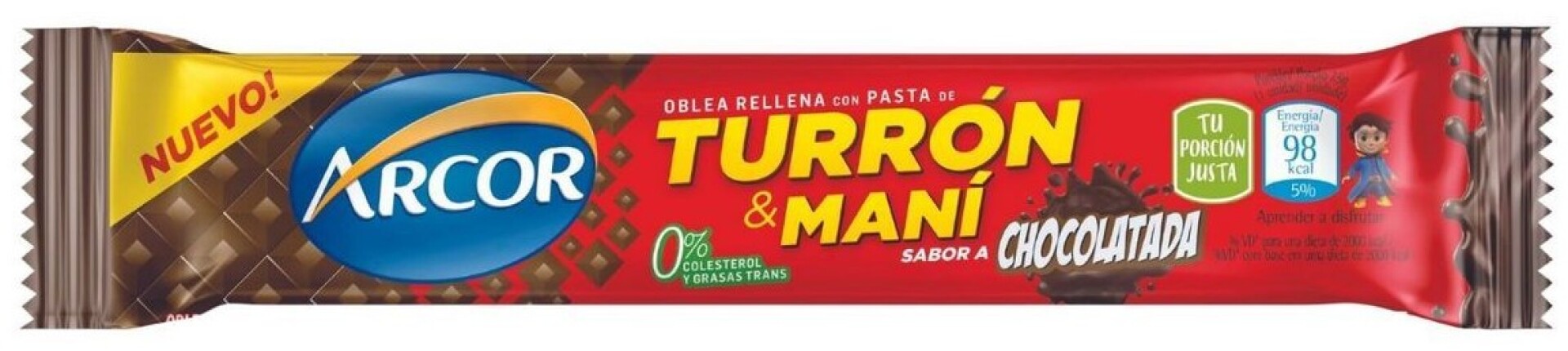 TURRON CANCHA OBLEA DE MANI ARCOR CHOCOLATE 25G 