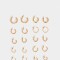 Aros Argollas Set Metal Aros Argollas Sets - Dorado