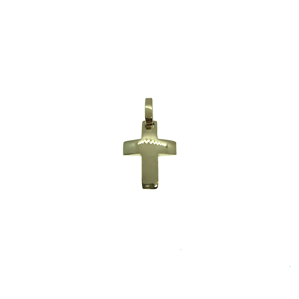 Cruz bombé de oro amarillo 18k 