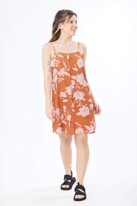 VESTIDO CORTO MITZA RUSTY Ladrillo