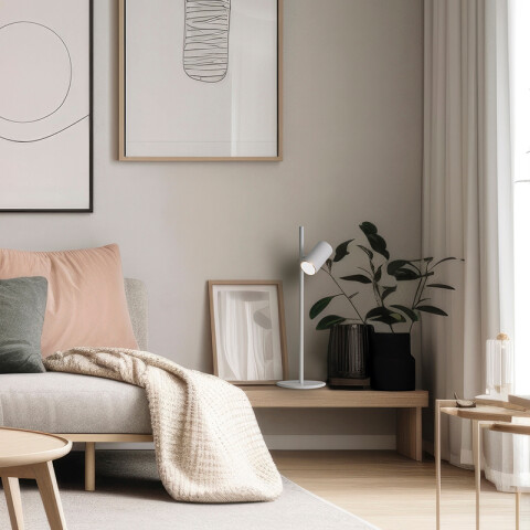 Portátil de mesa blanco GU10 GINA Ø160x509mm BA0022