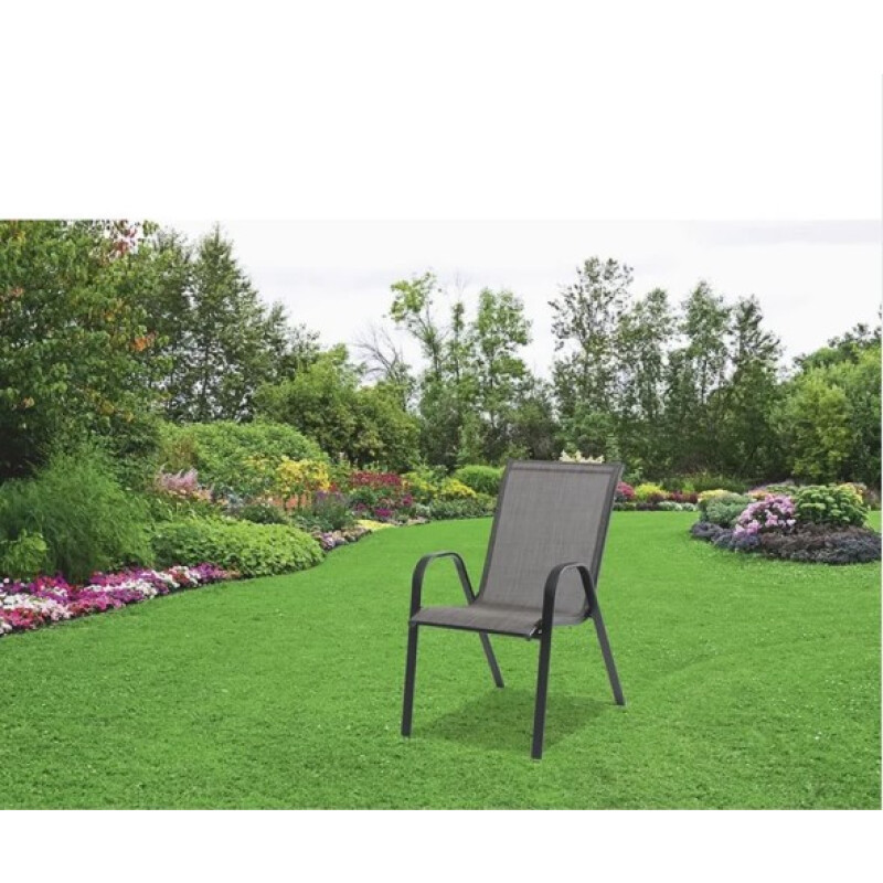 Silla de exterior Textilina Sling de acero crudo Silla de exterior Textilina Sling de acero crudo