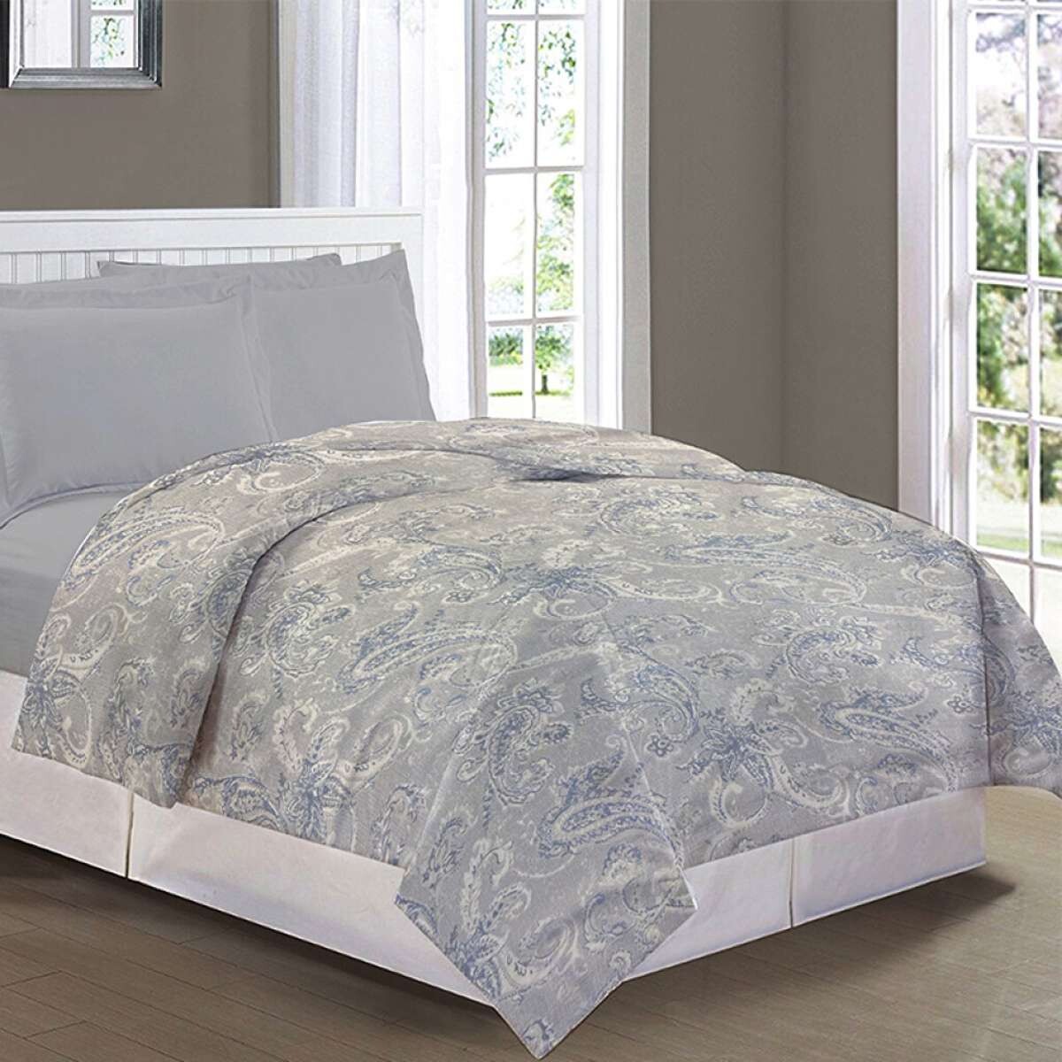 Acolchado 2 Plazas Home Class 100% Microfibra - 2002 Arabesco Celeste 