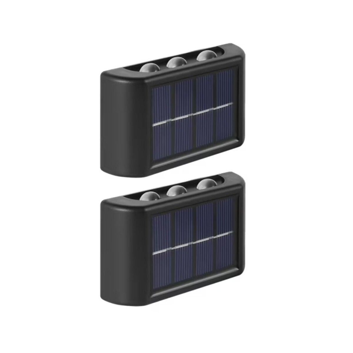 LUZ DE CARGA SOLAR 6 LED 2 PIEZAS P/ EXTERIOR 
