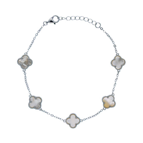 Pulsera de plata 925 y Nácar FLOR Pulsera de plata 925 y Nácar FLOR