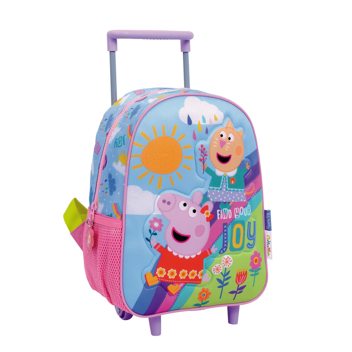 Mochila Infantil Peppa Pig Joy con rueditas - Multicolor - Rosa 