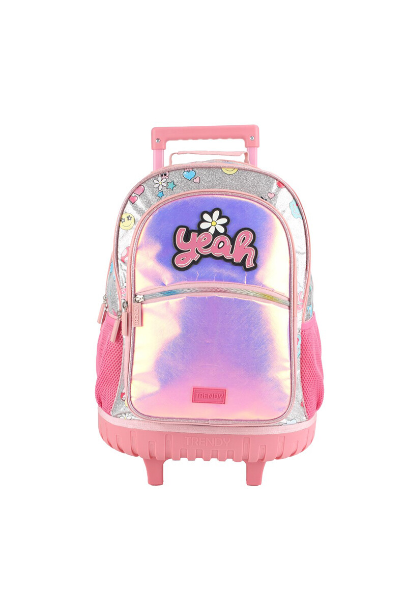 Mochila escolar con ruedas Yeah Multicolor