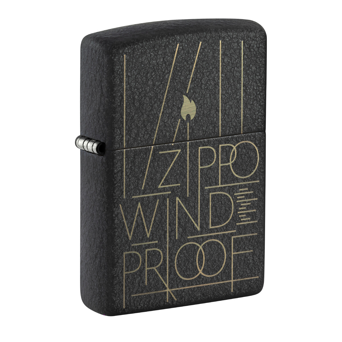 Encendedor Zippo Negro Mate C/diseño 