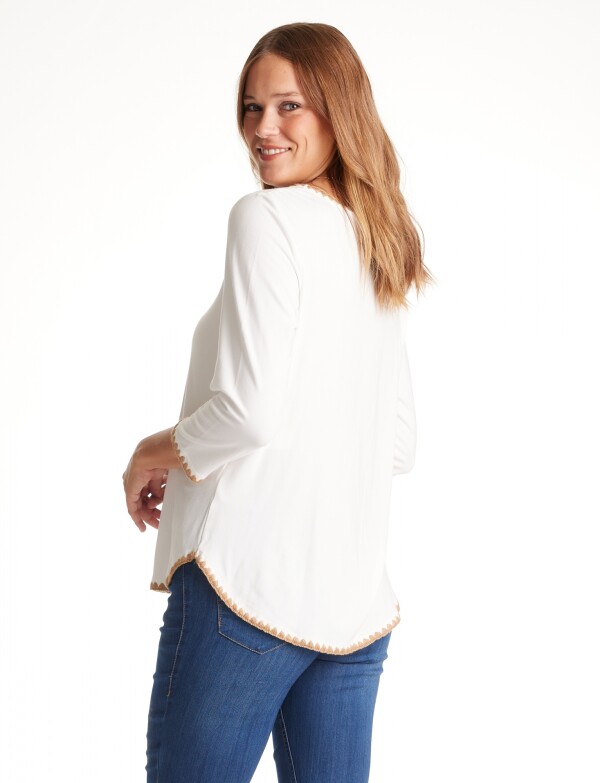 Remera Modal Bordado BLANCO/MULTI