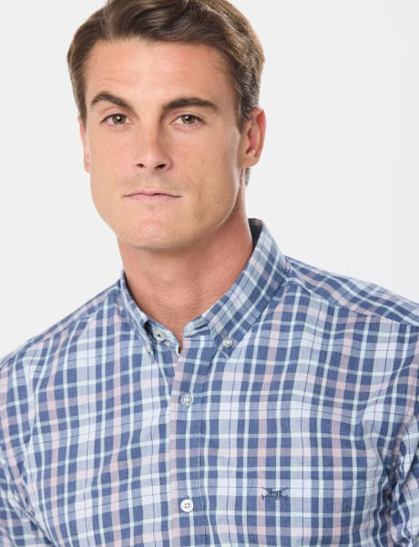 CAMISA A CUADROS Lila