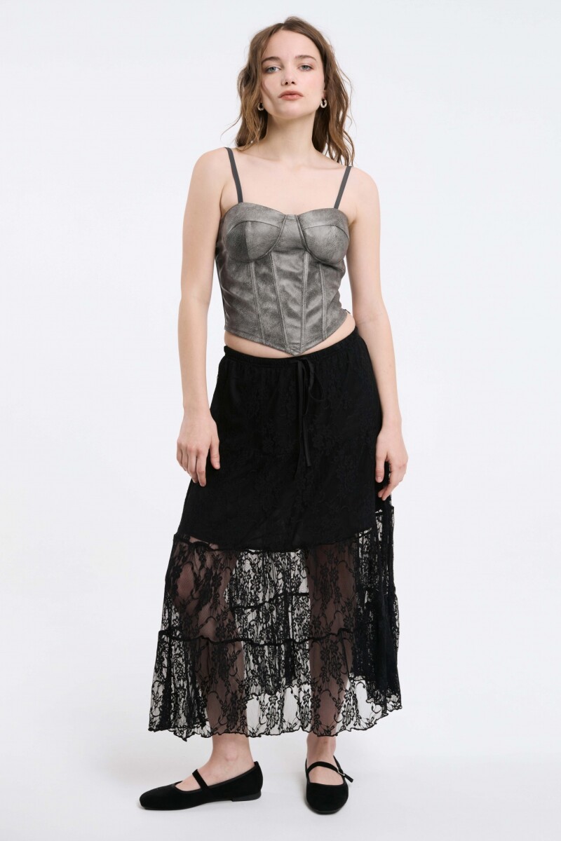 Pollera Boho - Negro 