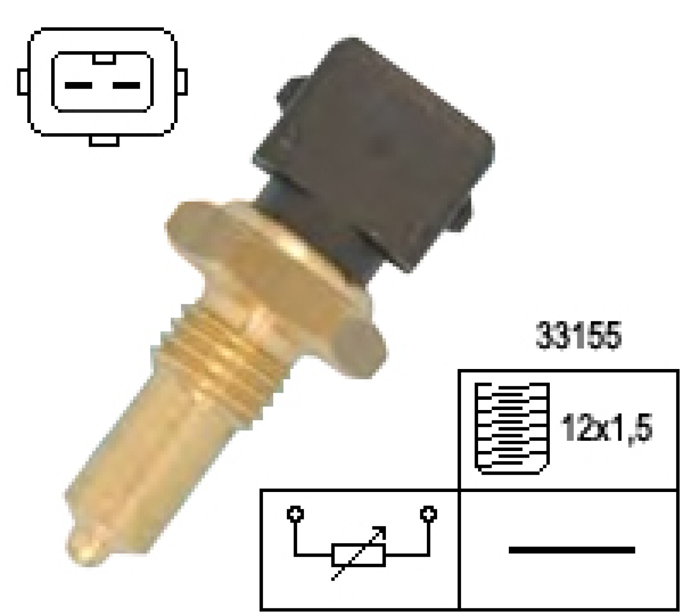 BULBO INTERRUPTOR - TEMPERAT.ROVER 200-400 BMW E36 12X1.5 FAE 
