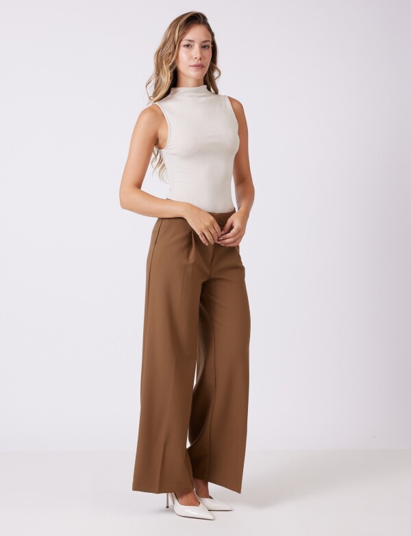 Pantalon Wide Leg TOSTADO
