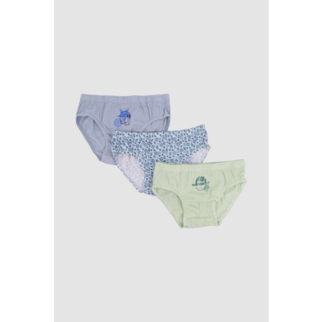 Pack x3 slips algodón marvel/disney Celeste