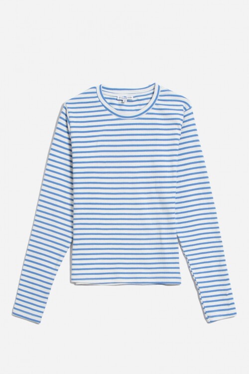 Remera cuello a la base AZUL